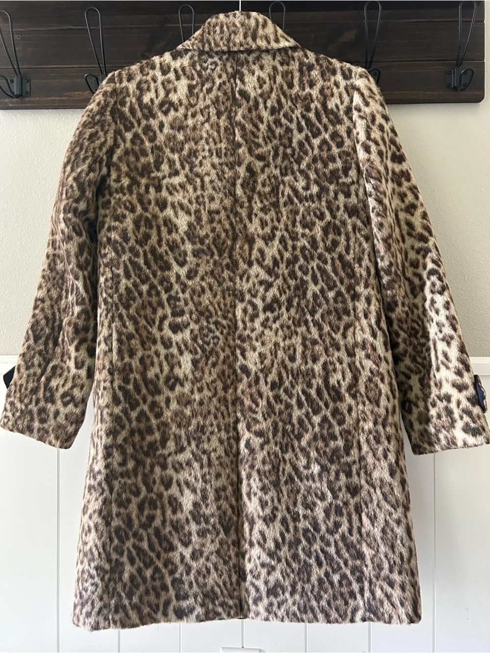 JCREW Brown Double Leopard Print Wool Coat H2734 Animal Print Women’s Size 2 - Picture 13 of 15